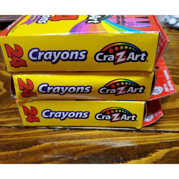Lot of 3 Cra-Z-Art Crayons 24 Packs New Formula Last Longer New in Box - Picture 3 of 4